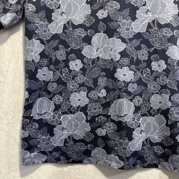 Abercrombie & Fitch Soft A&F Air Knit Super Soft Polo Men's Size XL Blue Floral - Picture 10 of 13